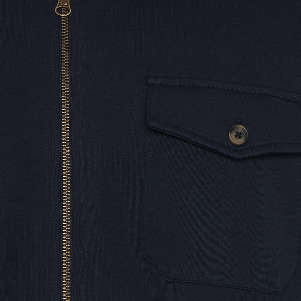 BertleSi Zip Overshirt - Deep Marine