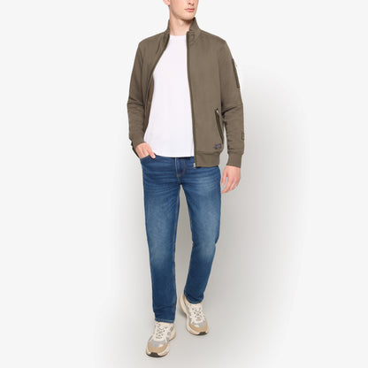 MikkelSi Zip Cardigan - Green Wood