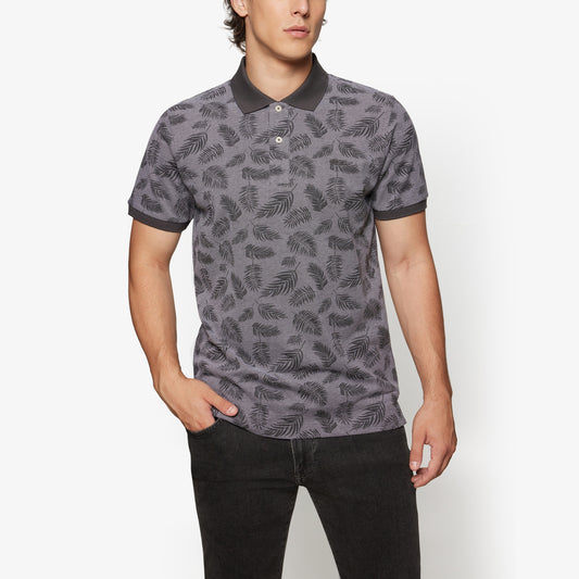 Griffin AOP Jaquard Polo Polo - Shadow grey