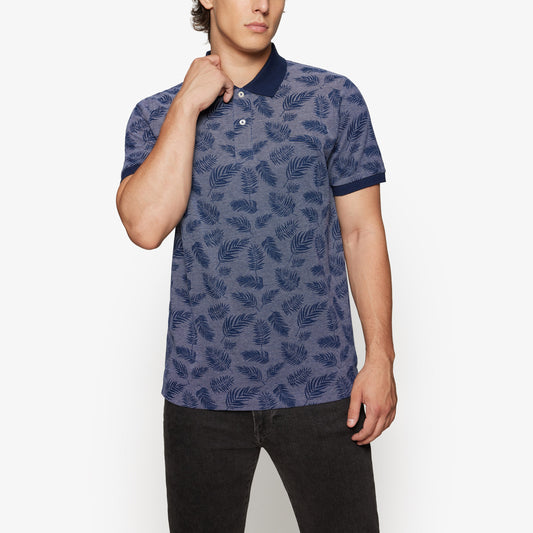 Griffin AOP Jaquard Polo Polo - Blue Captain