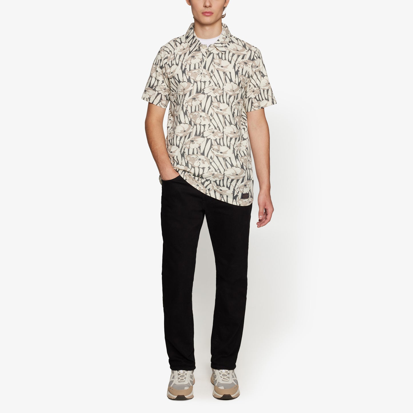 GrantSi AOP Linen Polo Polo - Ivory Cream