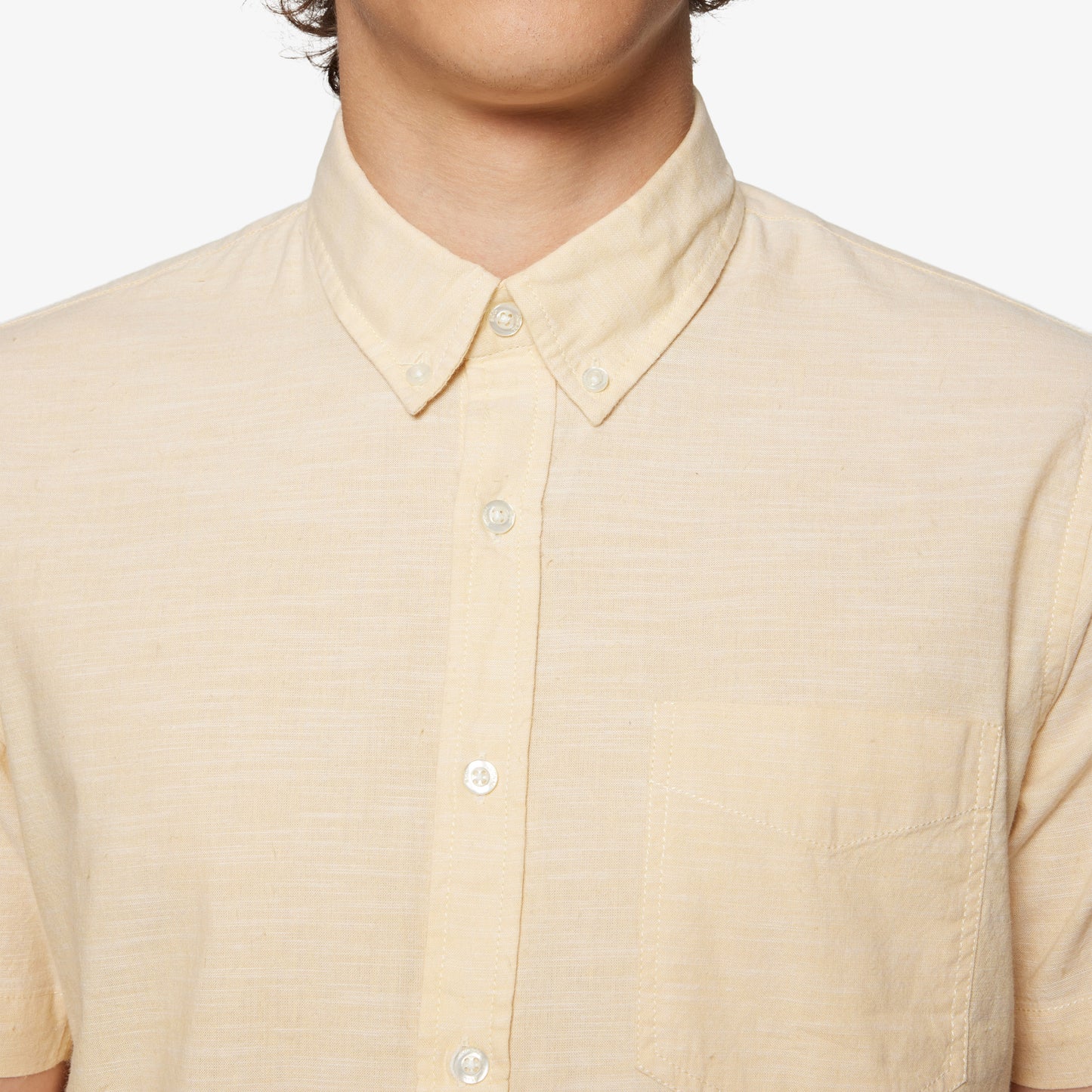 HaniSi Lin Look S/S Shirts - Straw Yellow