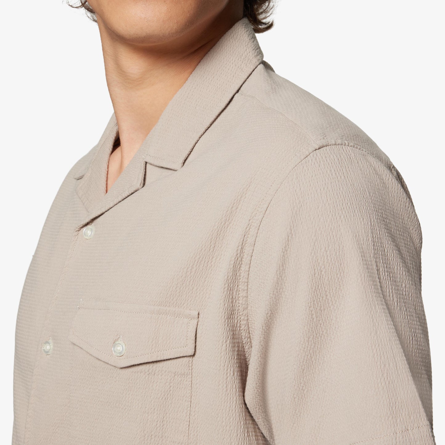 HerbertSi Seersucker S/S Shirts - Pure cashmere