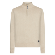 KlausSI Halfzip + Knit - Light Mocca Melange