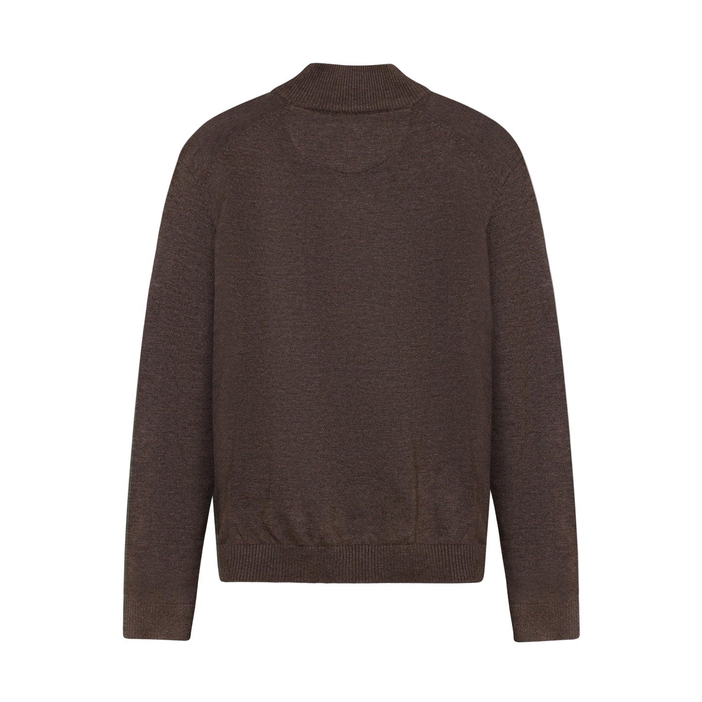 KlausSI Halfzip + Knit - Brown Bark melange