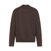 KlausSI Halfzip + Knit - Brown Bark melange