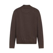 KlausSI Halfzip + Knit - Brown Bark melange