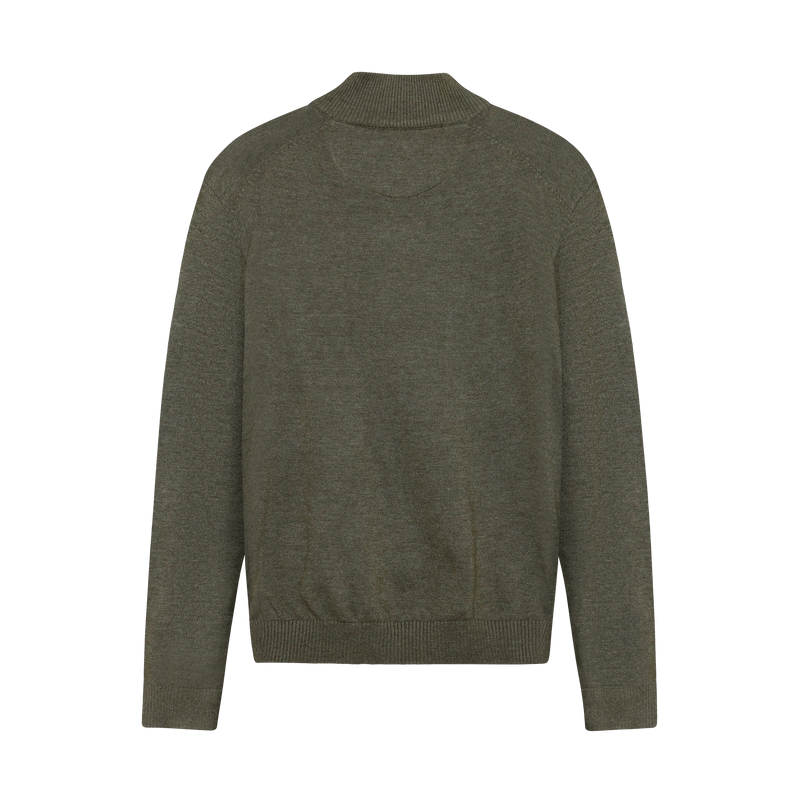 KlausSI Halfzip + Knit - Full Green Melange