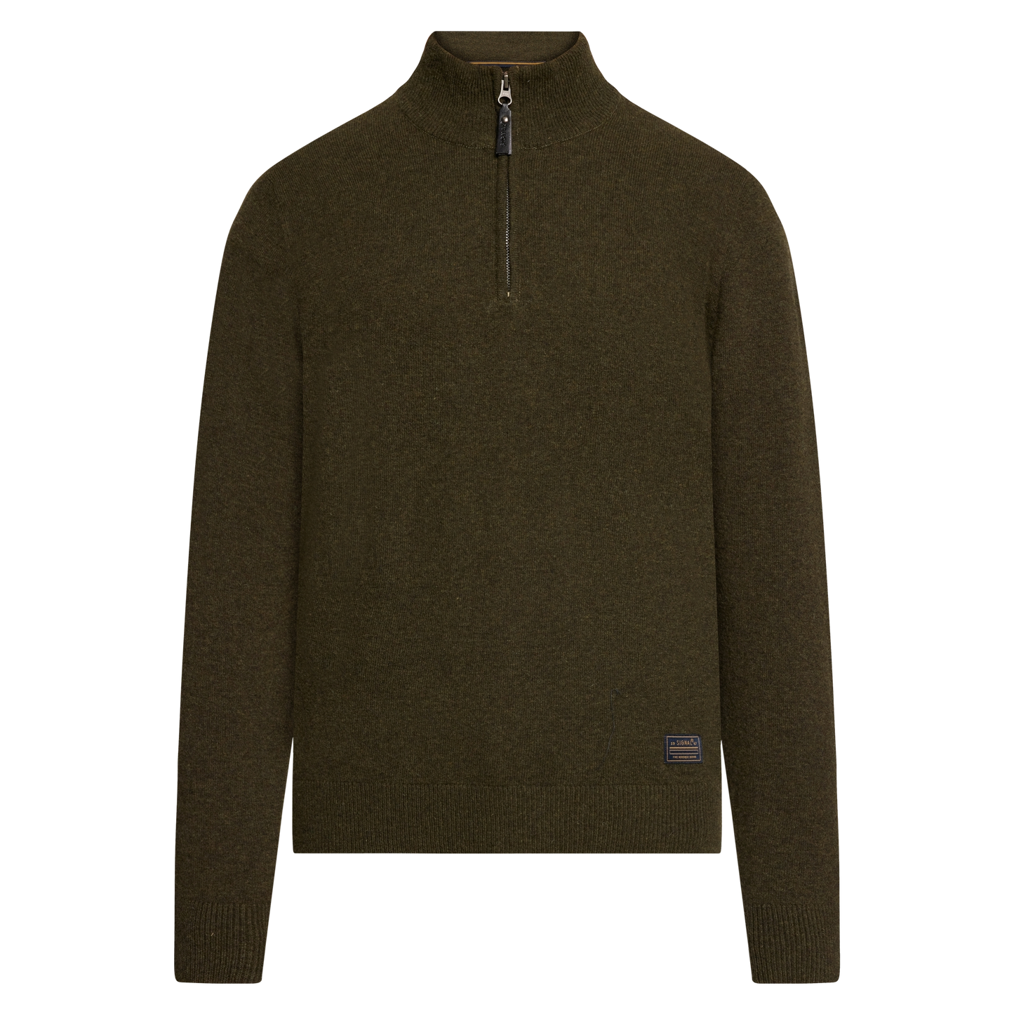 RobertSI Half Zip + Knit - Beluga green melange