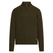 RobertSI Half Zip + Knit - Beluga green melange