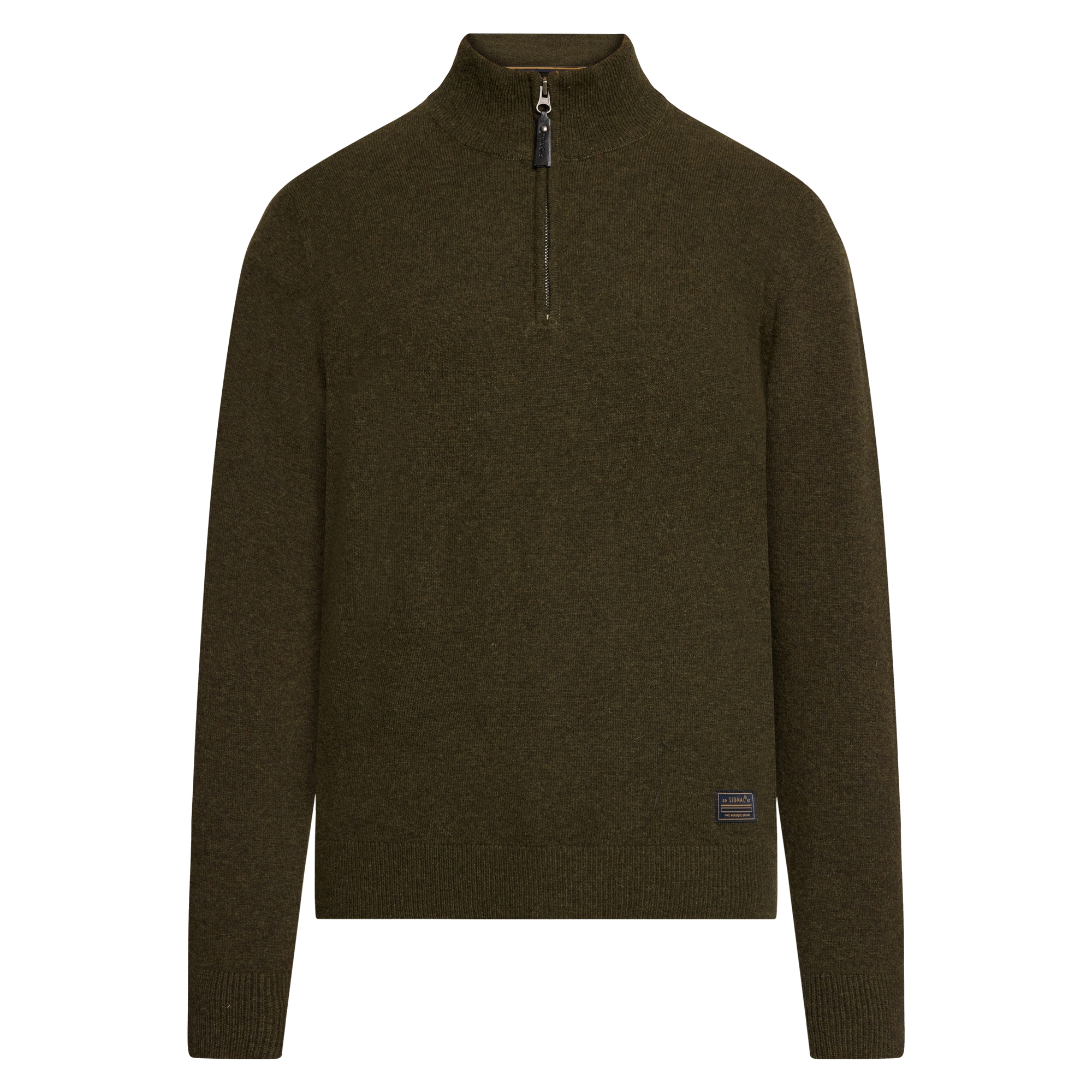 RobertSI Half Zip + Knit - Beluga green melange