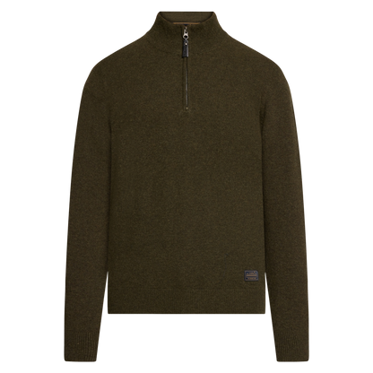 RobertSI Half Zip + Knit - Beluga green melange