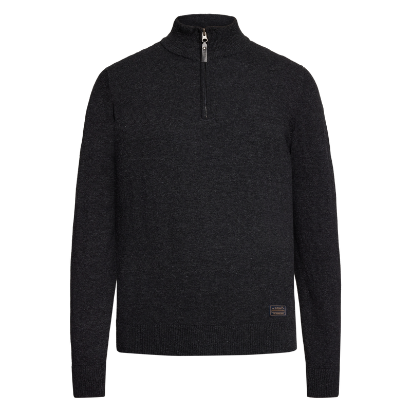 RobertSI Half Zip + Knit - Gray Volcano Melange