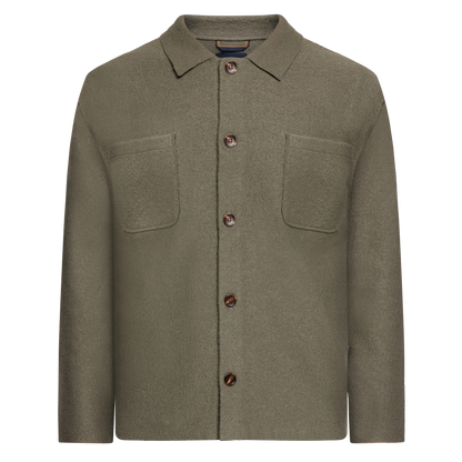 AaronSi Knit Overshirt Knit - Smokey Olive
