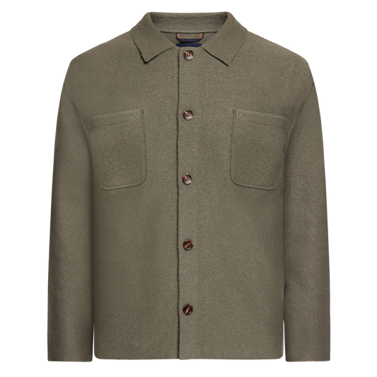 AaronSi Knit Overshirt Knit - Smokey Olive