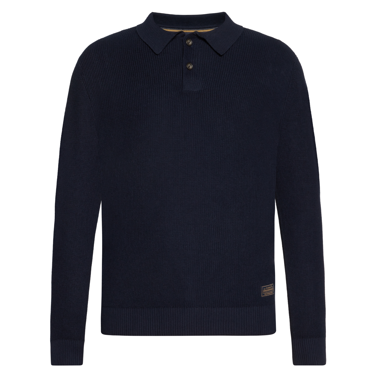 UffeSi Rib Polo Knit - Deep Marine