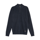 KeanuSi Structure Halfzip + Knit - Deep Marine Melange