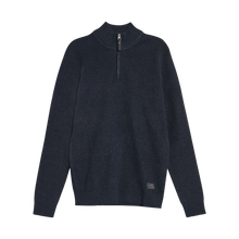 KeanuSi Structure Halfzip + Knit - Deep Marine Melange