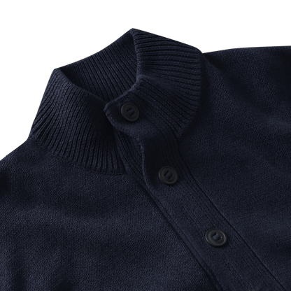 UptonSi Highneck Sweater Knit - Deep Marine