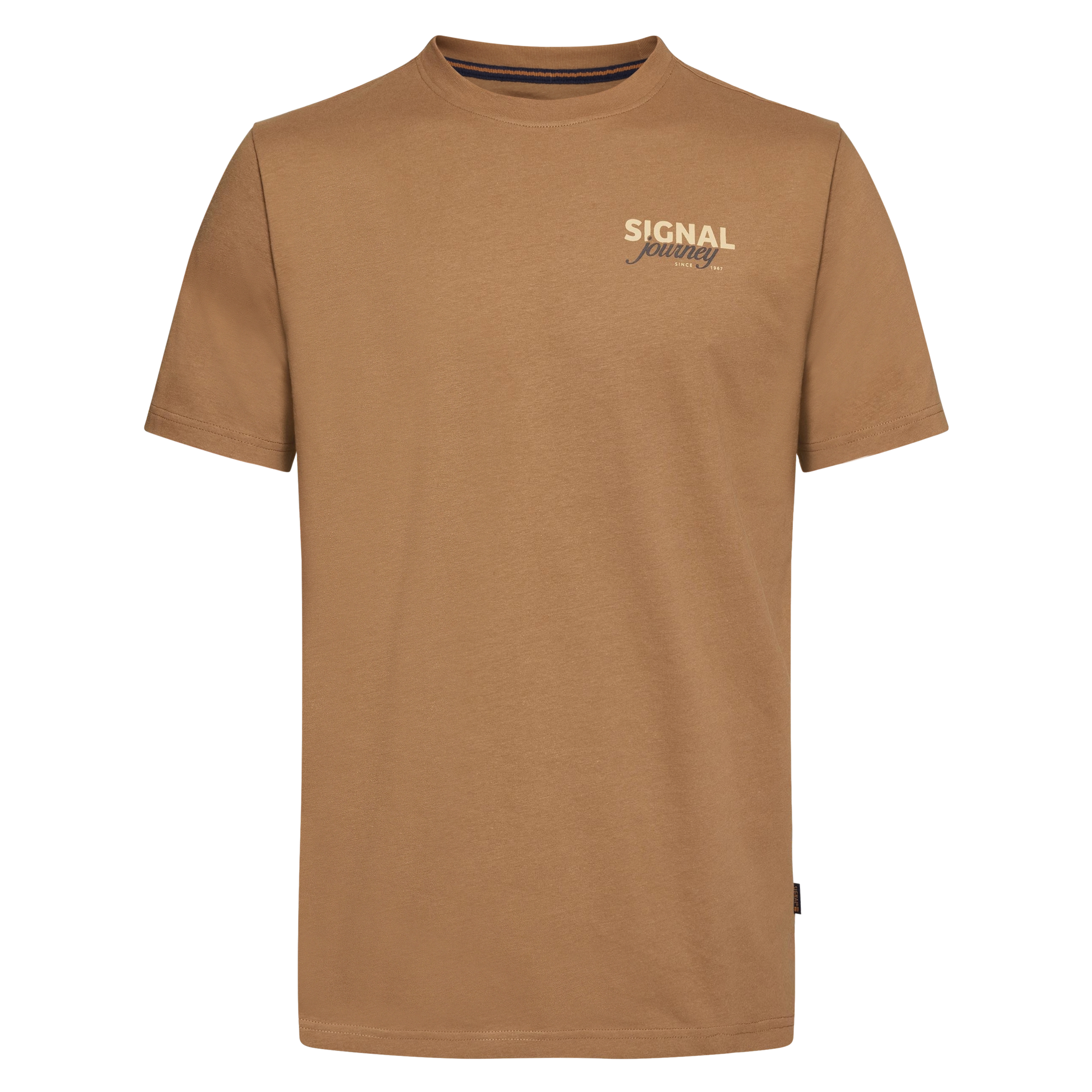 DeanSi Chest Print + T-shirt/Top - Brown Otter