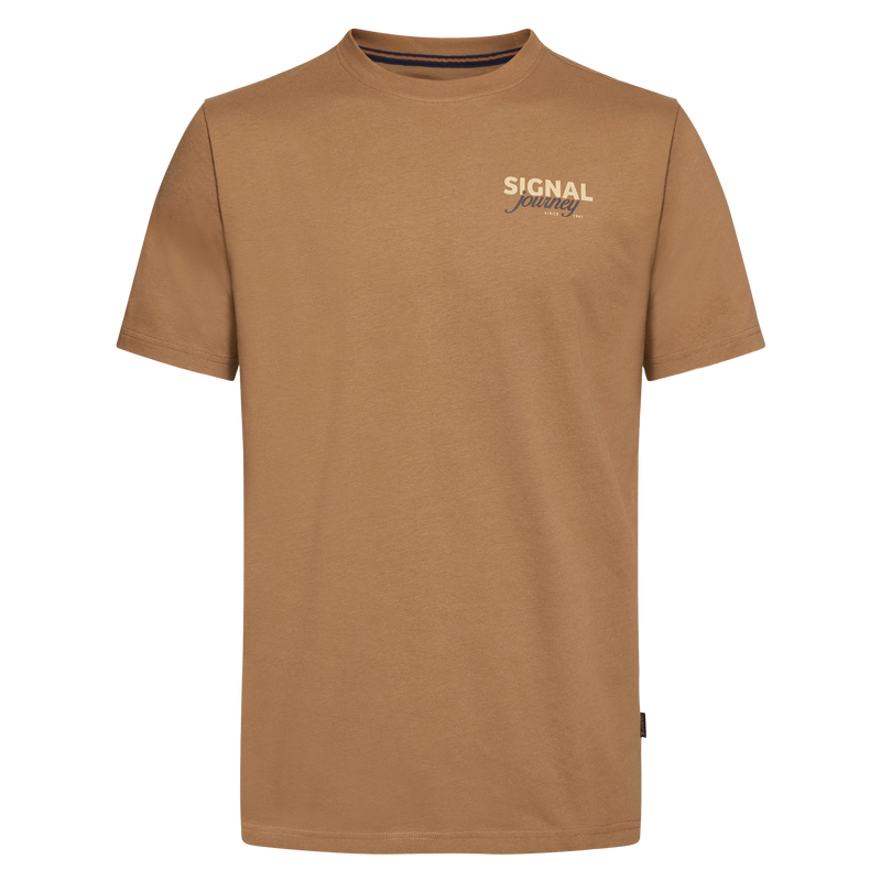 DeanSi Chest Print + T-shirt/Top - Brown Otter