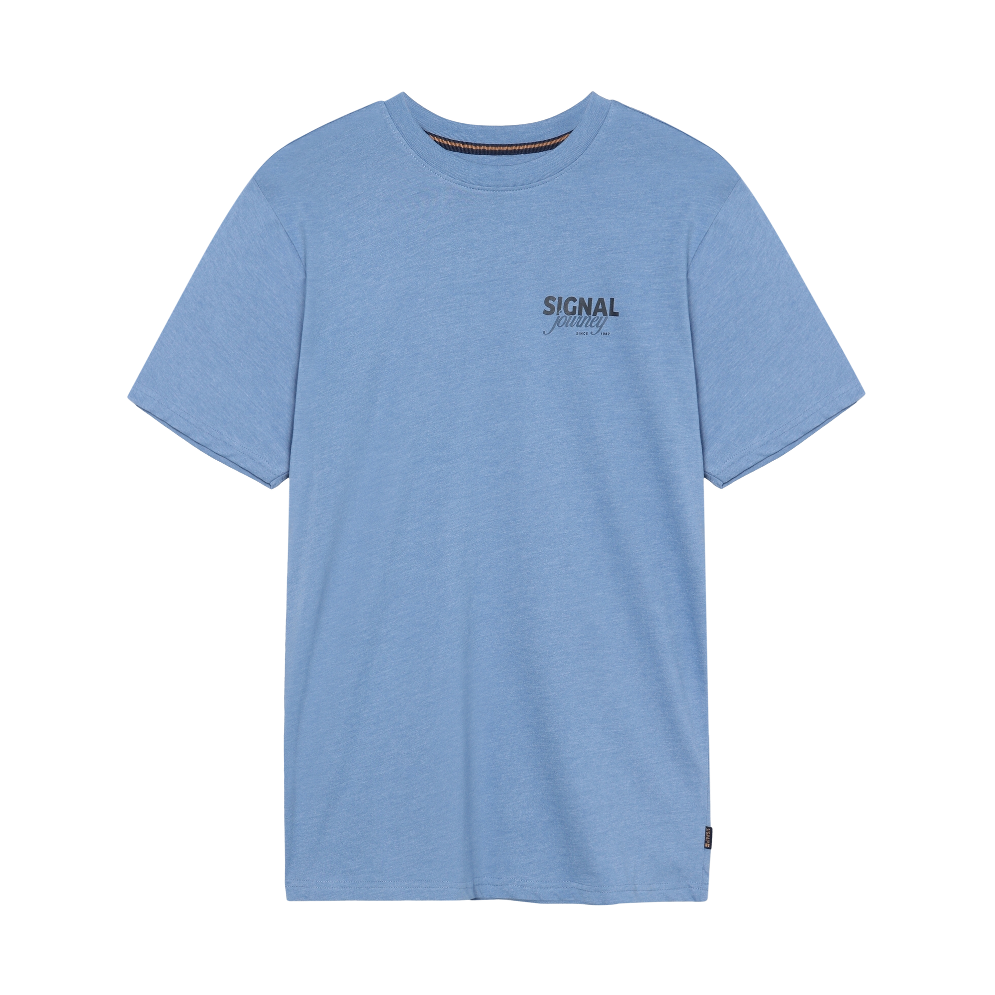 DeanSi Chest Print + T-shirt/Top - Calm blue melange