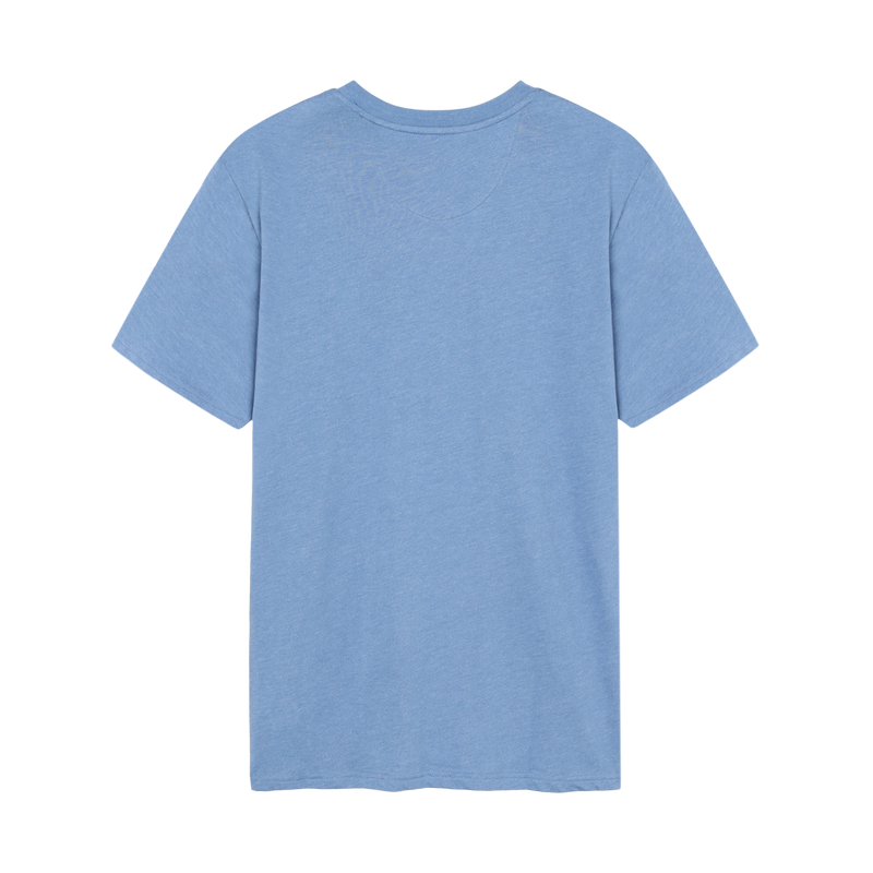 DeanSi Chest Print + T-shirt/Top - Calm blue melange
