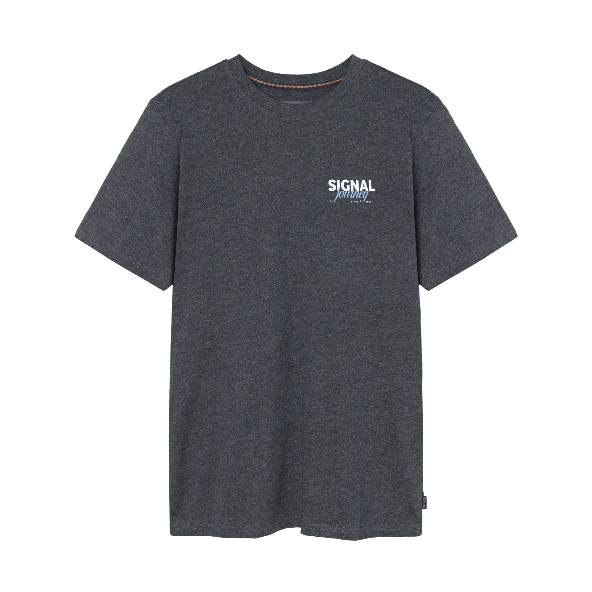 DeanSi Chest Print + T-shirt/Top - Deep Marine Melange