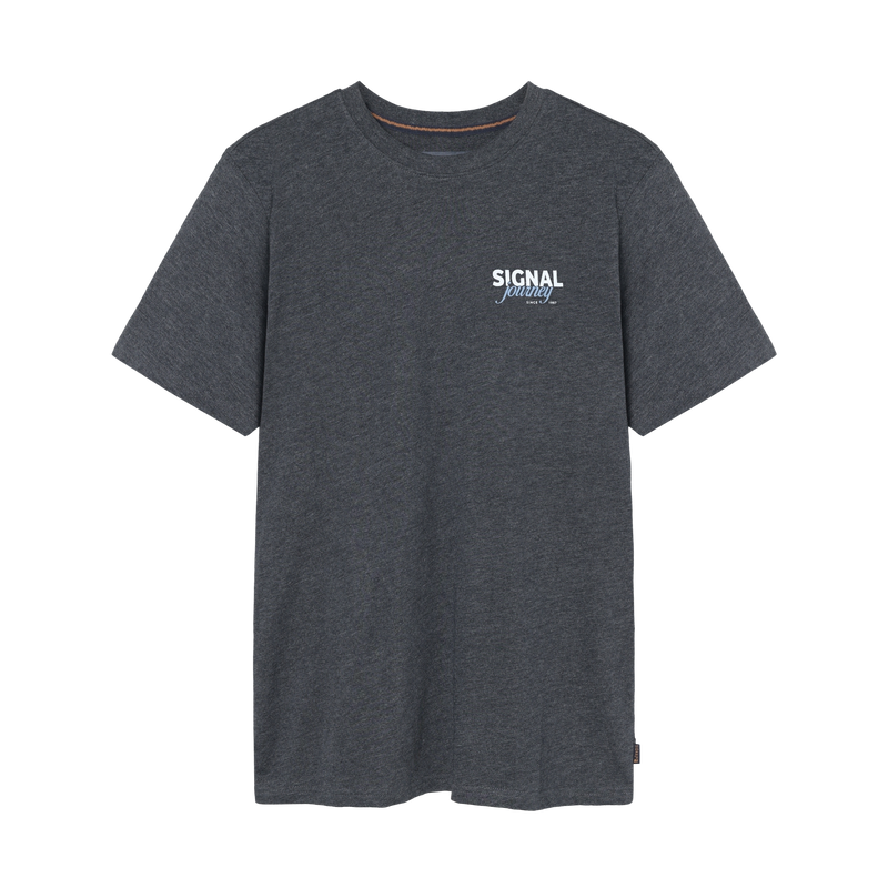 DeanSi Chest Print + T-shirt/Top - Deep Marine Melange