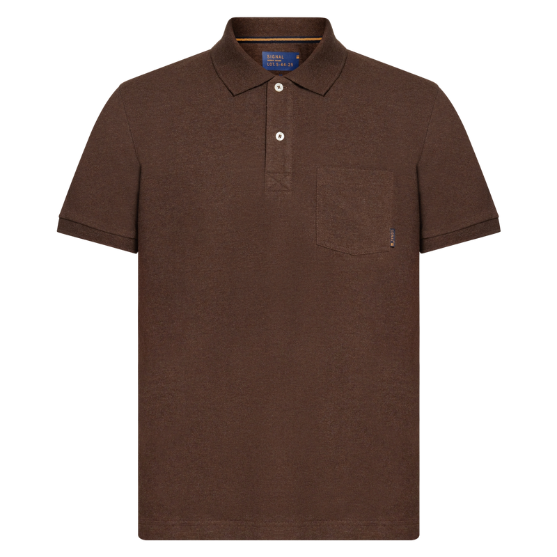 NickySI Pocket Polo Polo - Brown Bark melange