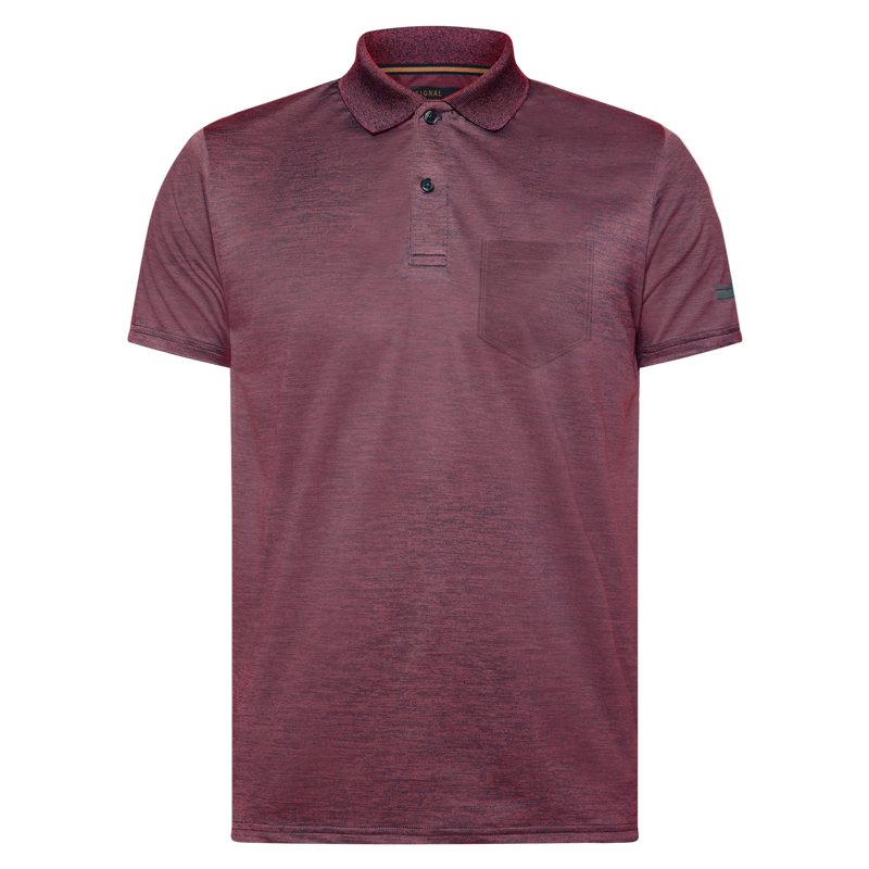 ThomasSI Pocket Tech Polo - Cherry Chocolate Mel