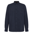 BendixSi Flannel L/S Shirts - Deep Marine Melange