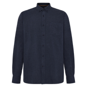 BendixSi Flannel L/S Shirts - Deep Marine Melange