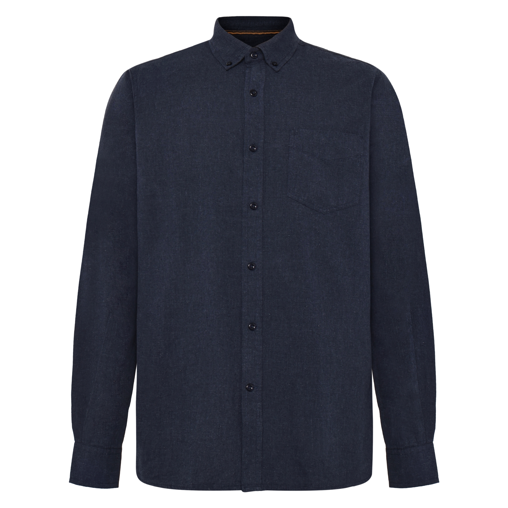 BendixSi Flannel L/S Shirts - Deep Marine Melange