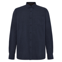 BendixSi Flannel L/S Shirts - Deep Marine Melange