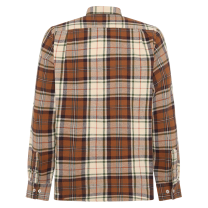 BruceSi Check + L/S Shirts - Brown Otter