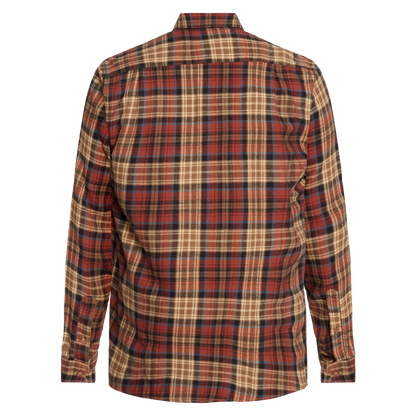 BruceSi Check + L/S Shirts - Burnt Hazel