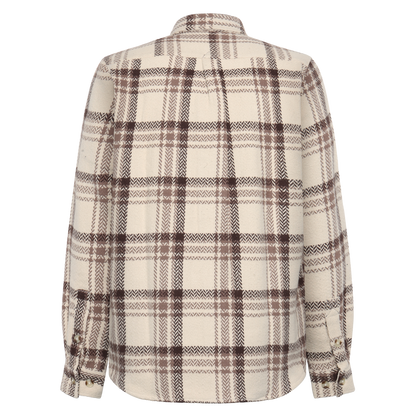 BennySi Big Check Overshirt - Brown Bark