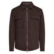 BertleSi Zip Overshirt Sweatshirt - Brown Bark