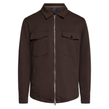 BertleSi Zip Overshirt Sweatshirt - Brown Bark