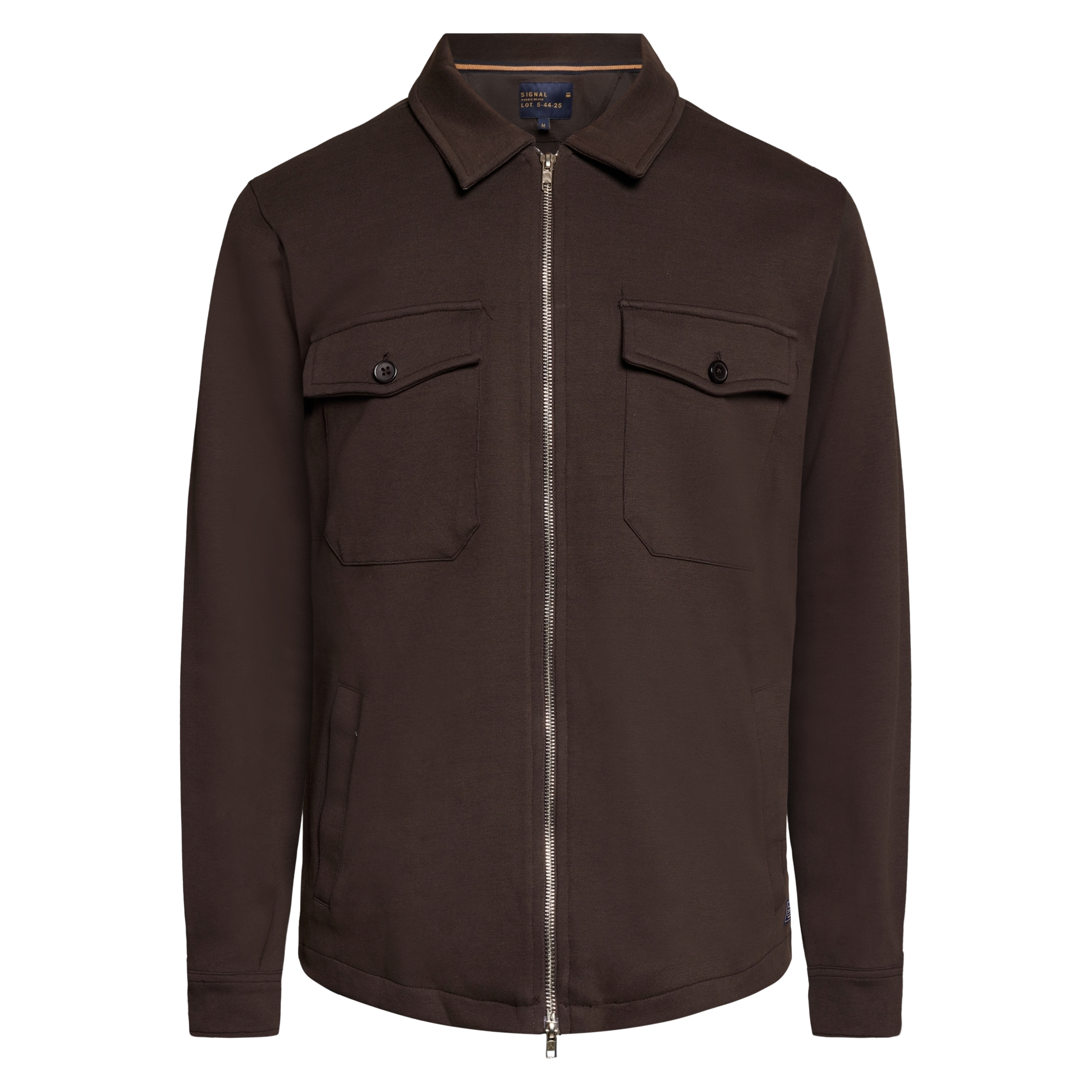 BertleSi Zip Overshirt Sweatshirt - Brown Bark
