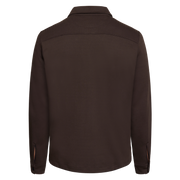 BertleSi Zip Overshirt Sweatshirt - Brown Bark