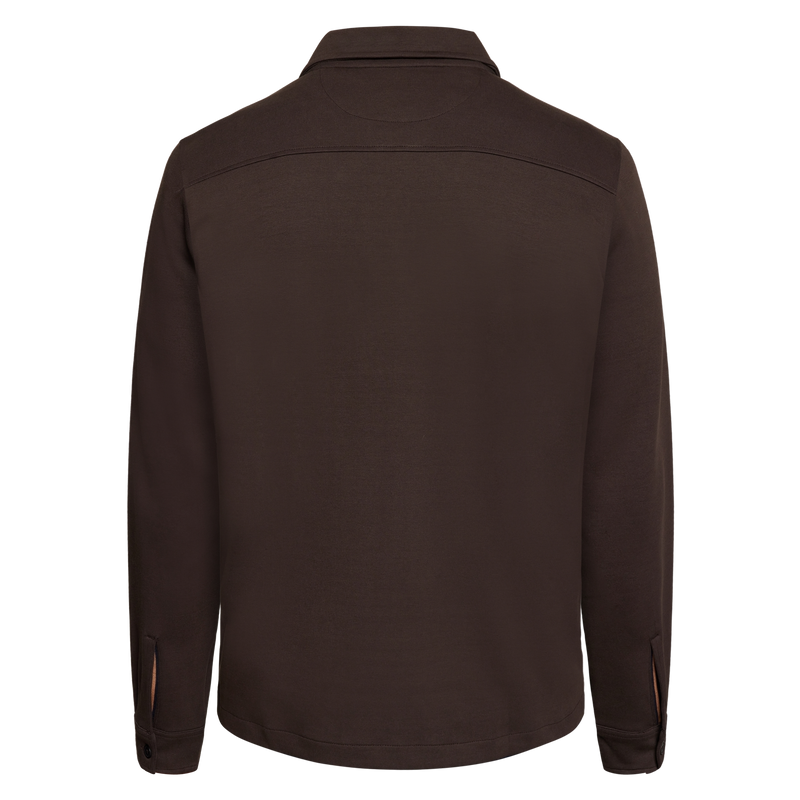 BertleSi Zip Overshirt Sweatshirt - Brown Bark