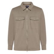 BertleSi Zip Overshirt Sweatshirt - Smokey Olive