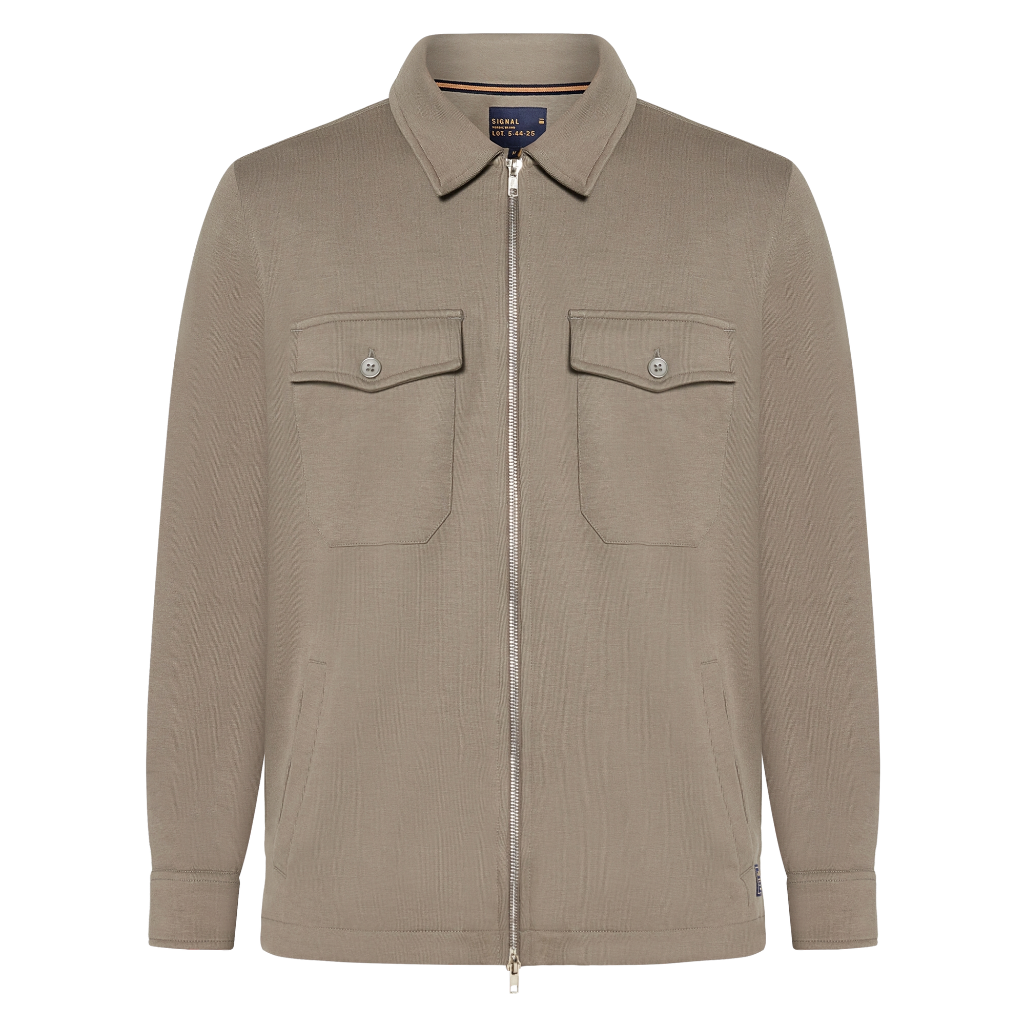 BertleSi Zip Overshirt Sweatshirt - Smokey Olive