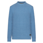 KalleSI Structure Crew + Knit - Calm blue melange