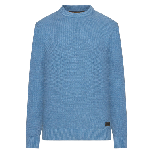 KalleSI Structure Crew + Knit - Calm blue melange