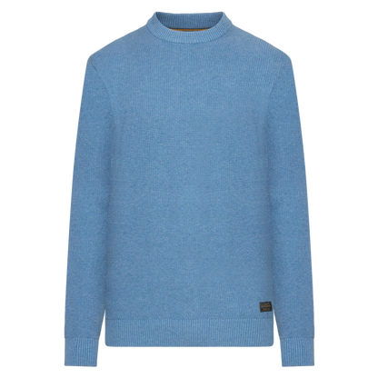 KalleSI Structure Crew + Knit - Calm blue melange