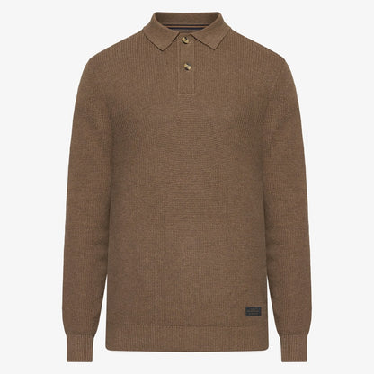 KlasSi Structure Polo + - Cocoa Brown Melange