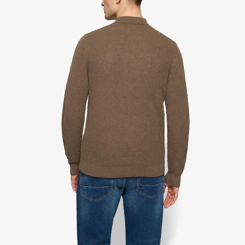 KlasSi Structure Polo + - Cocoa Brown Melange